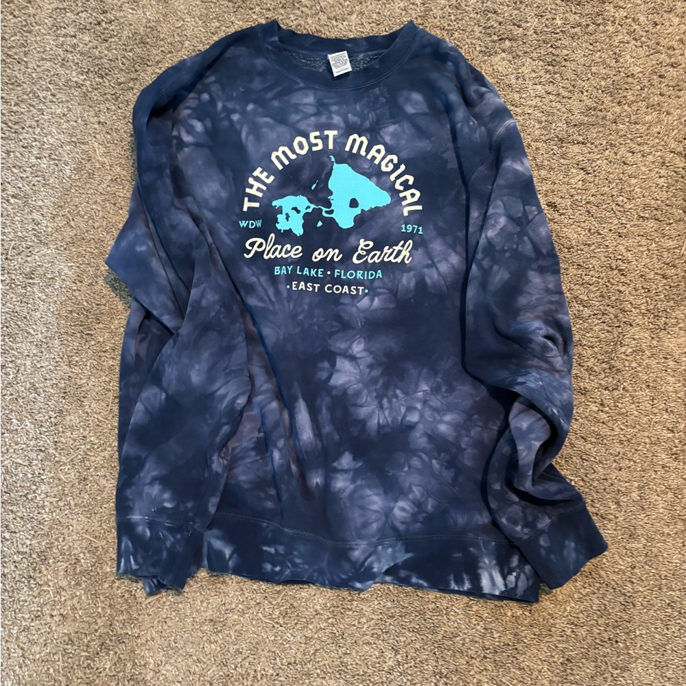 Pixie Lee Sweatshirt, Disney Style, Tye-Dye “Most Magical Place on Earth”